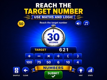 Letters and Numbers Countdown iPad screenshot