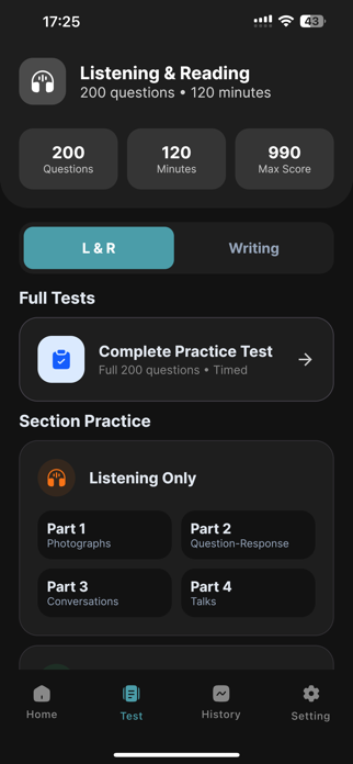 TOEIC L&R Test Screenshot 2 of 7