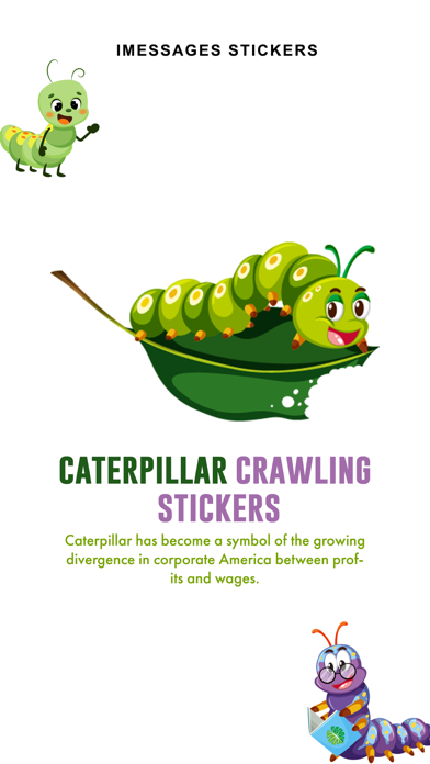 Screenshot #1 pour Caterpillar Crawling Stickers