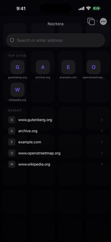 Noctera: AI AdBlock Browser Screenshot 1 of 4