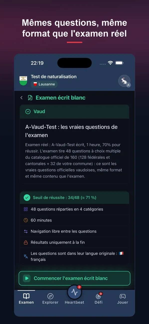 Screenshot #3 pour Swiss Naturalization Test