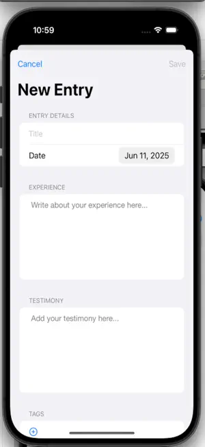 MyBookOfEvidences screenshot 2
