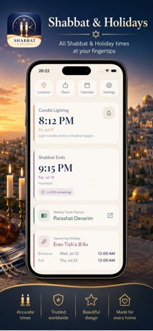 Shabbat And Holidays iPhone screenshot