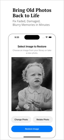 Old photo restore repair Revi iPhone screenshot