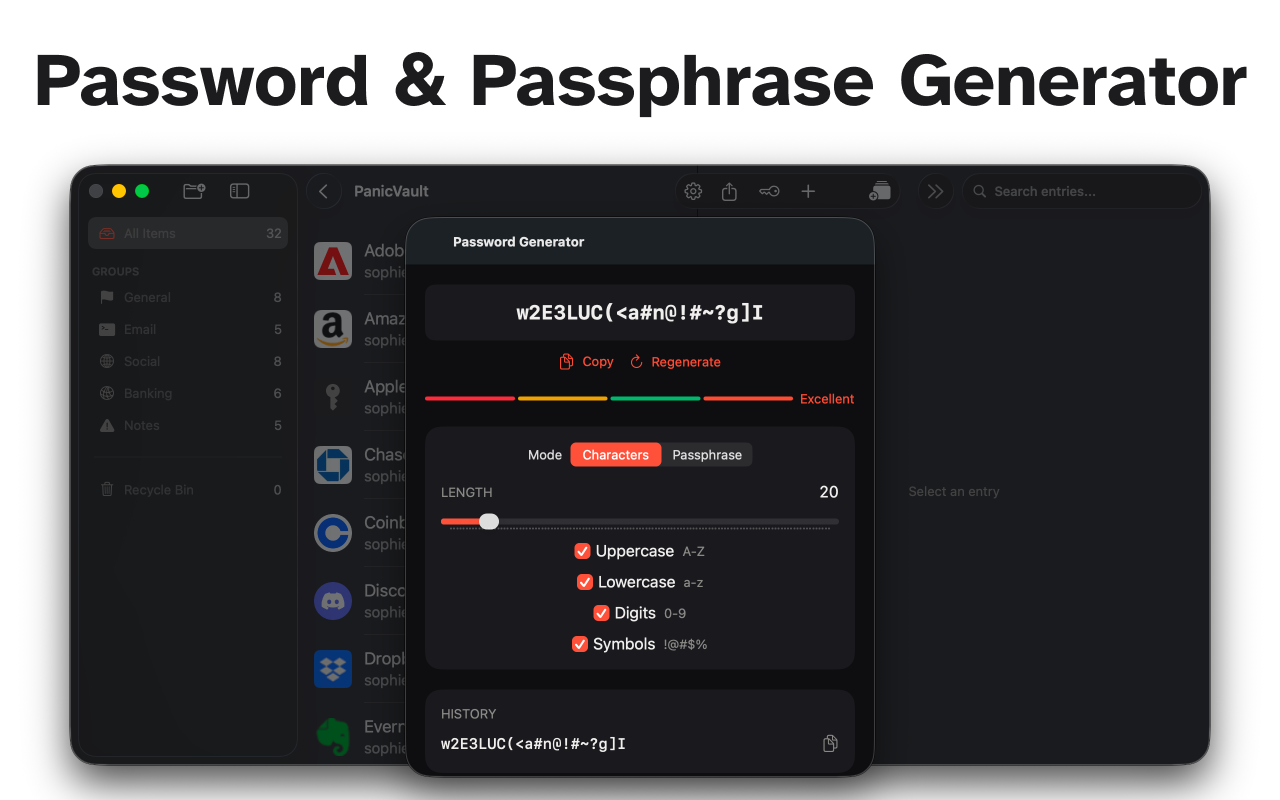 PanicVault - Password Manager