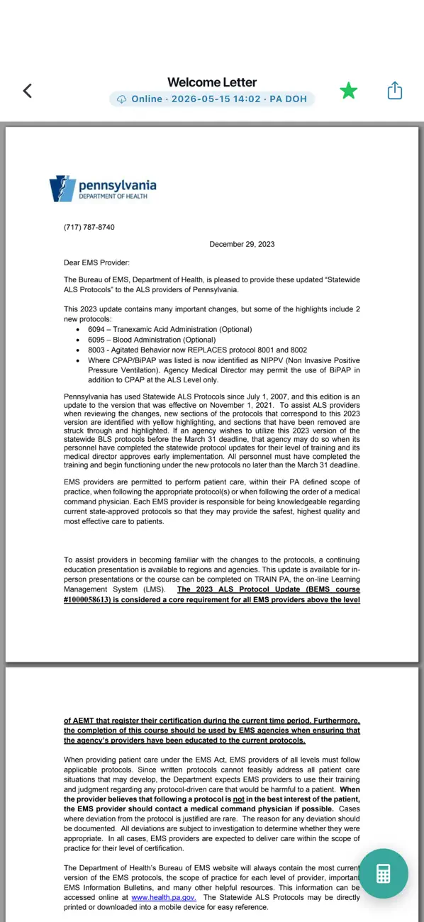 Screenshot #2 pour PA EMS Protocols