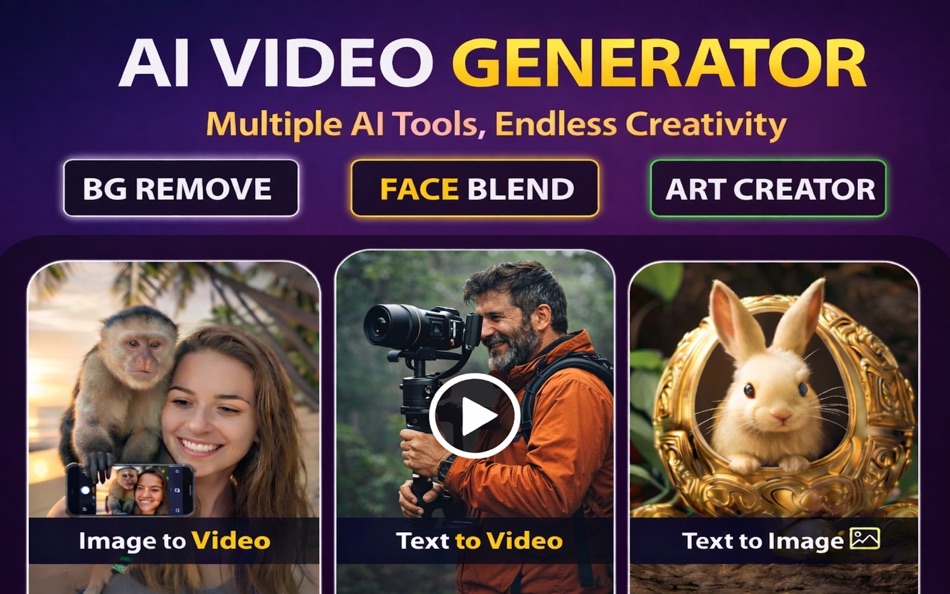 #1. AI Video Generator: Face Blend (macOS) 由: Ambreen Altaf