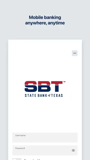 State Bank of Texas - SBT screenshot 1