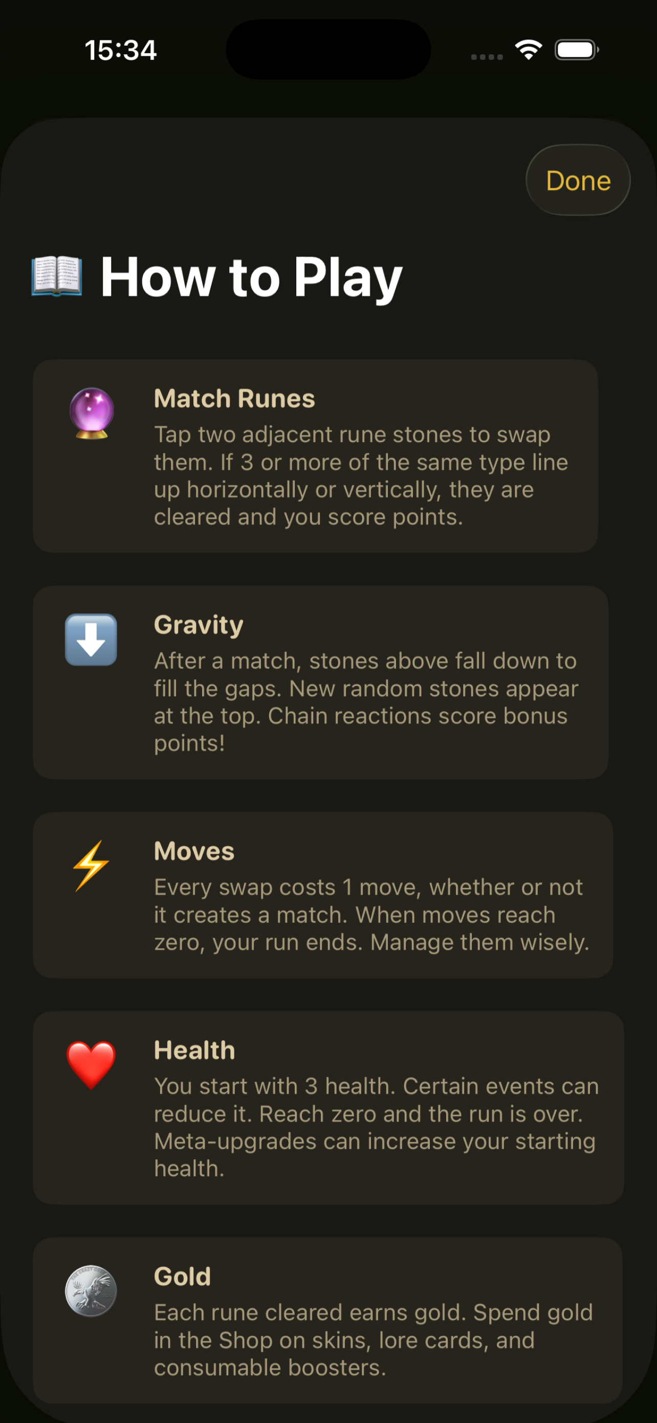Dark Rune Match Saga screenshot 3
