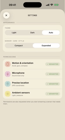 Sensor sender Screenshot 3 of 3