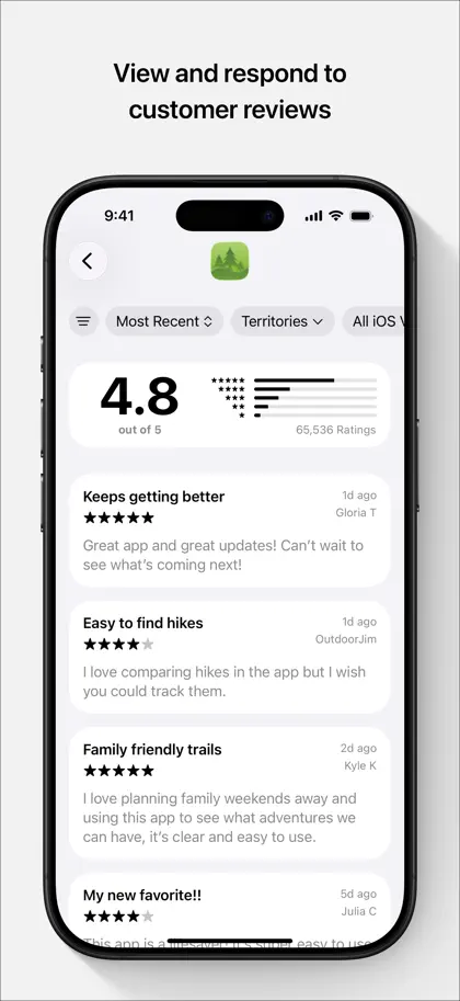 Screenshot 5 von 5 zu App Store Connect