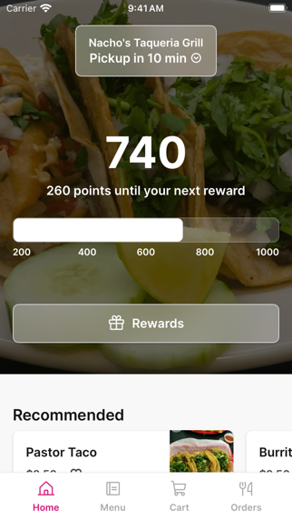 Nacho's Taqueria Grill Retool app screenshot