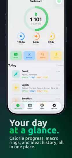 Capture d'écran de Calometric — Calories Tracker sur iPhone 3