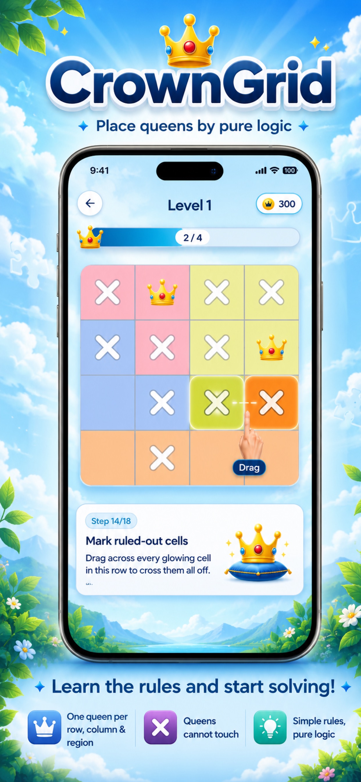 Screenshot 3 of CrownGrid - Queen Puzzle