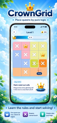 CrownGrid - Queen Puzzle Screenshot 3 of 7