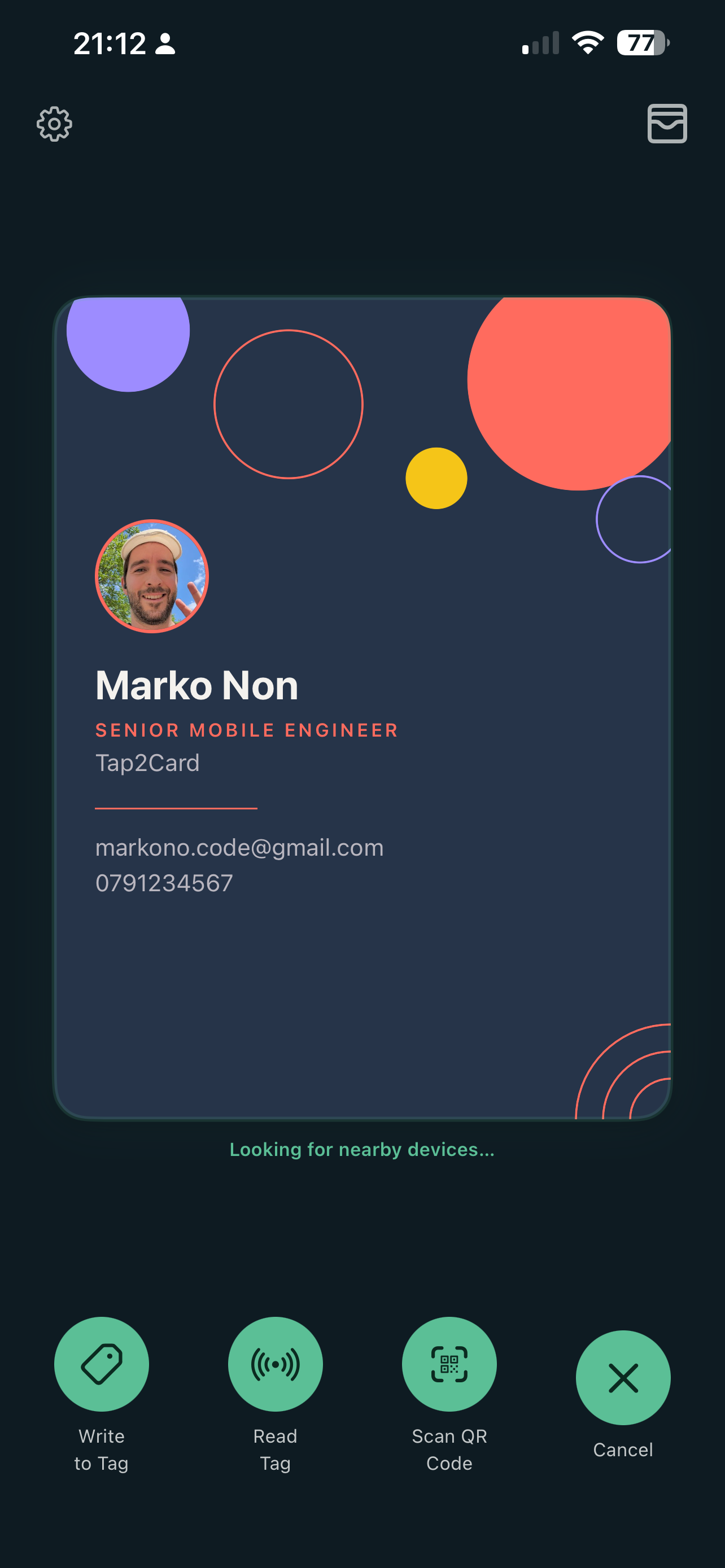 Tap2Card screenshot 3