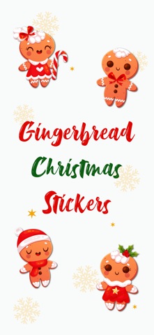 Gingerbread Christmas Stickers screenshot