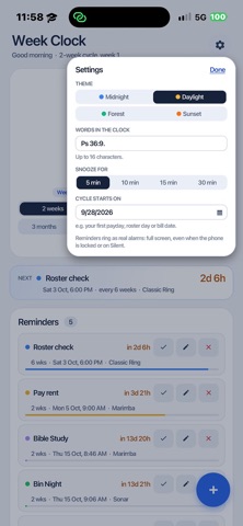 Week Clock screenshot 3