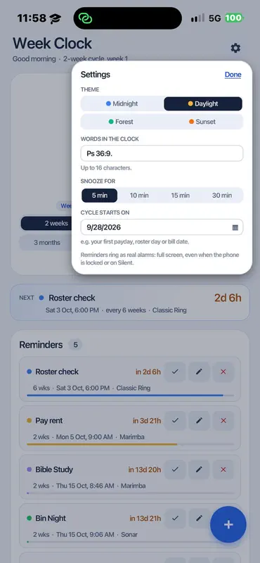 Week Clock screenshot 3 of 5