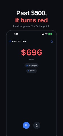 Wasteclock: Meeting Costs screenshot 2