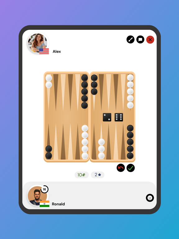 Screenshot #4 pour Backgammon Pro En Ligne