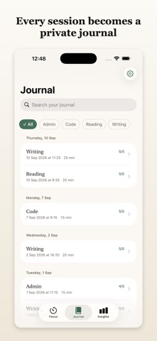 Cadence: Focus & Journal Screenshot 2 of 4
