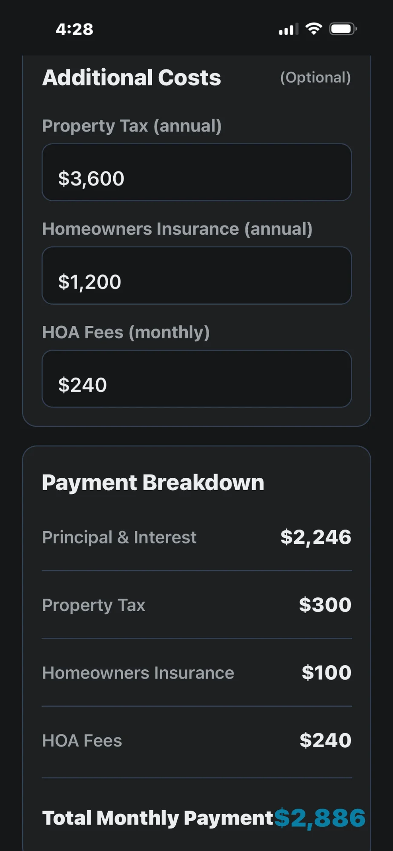 CoolBiz Mortgage Calculator screenshot 3