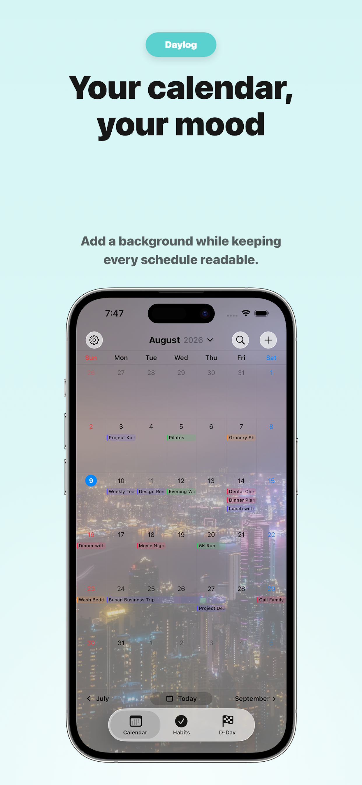 Daylog - Calendar & Countdown screenshot 3