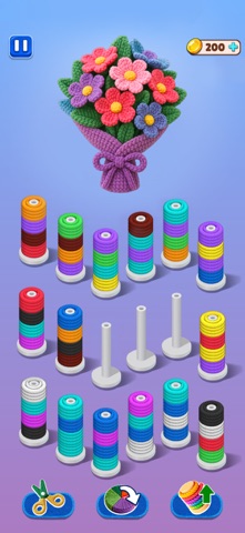Yarn Away - Color Wool Puzzle iPhone screenshot