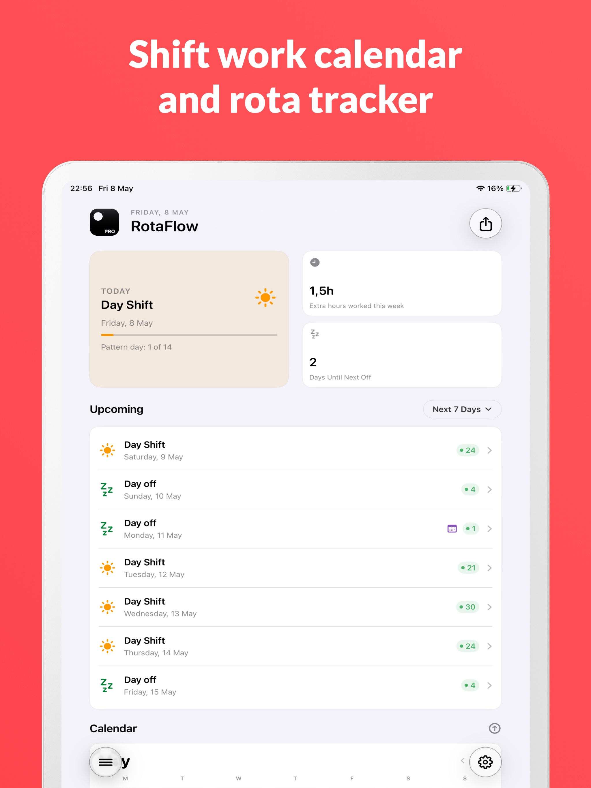 RotaFlow: Shift Rota Calendar