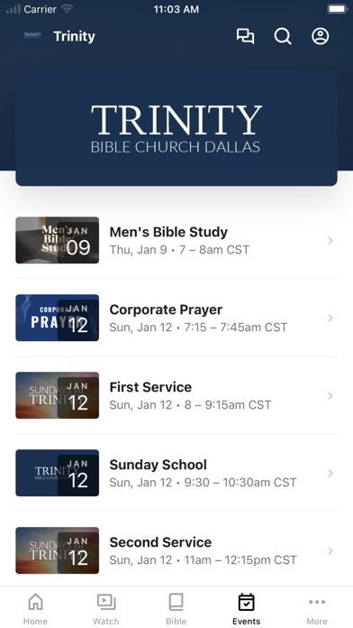 Trinity Bible Church of Dallas Screenshot