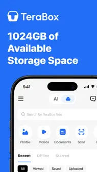 TeraBox: 1TB Cloud & AI Space iphone bilder 1