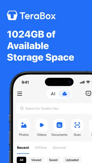 TeraBox: 1TB Cloud & AI Space screenshot 1