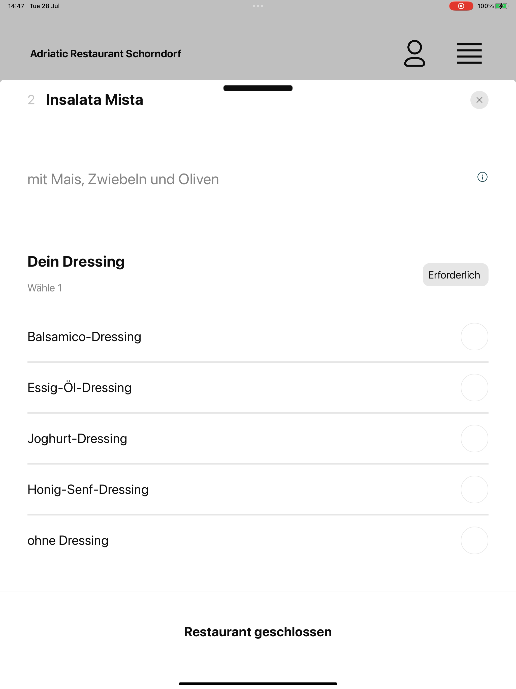 Adriatic Restaurant Schorndorf screenshot 16