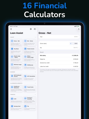 Loon Assist - Dutch Salary iPad screenshot