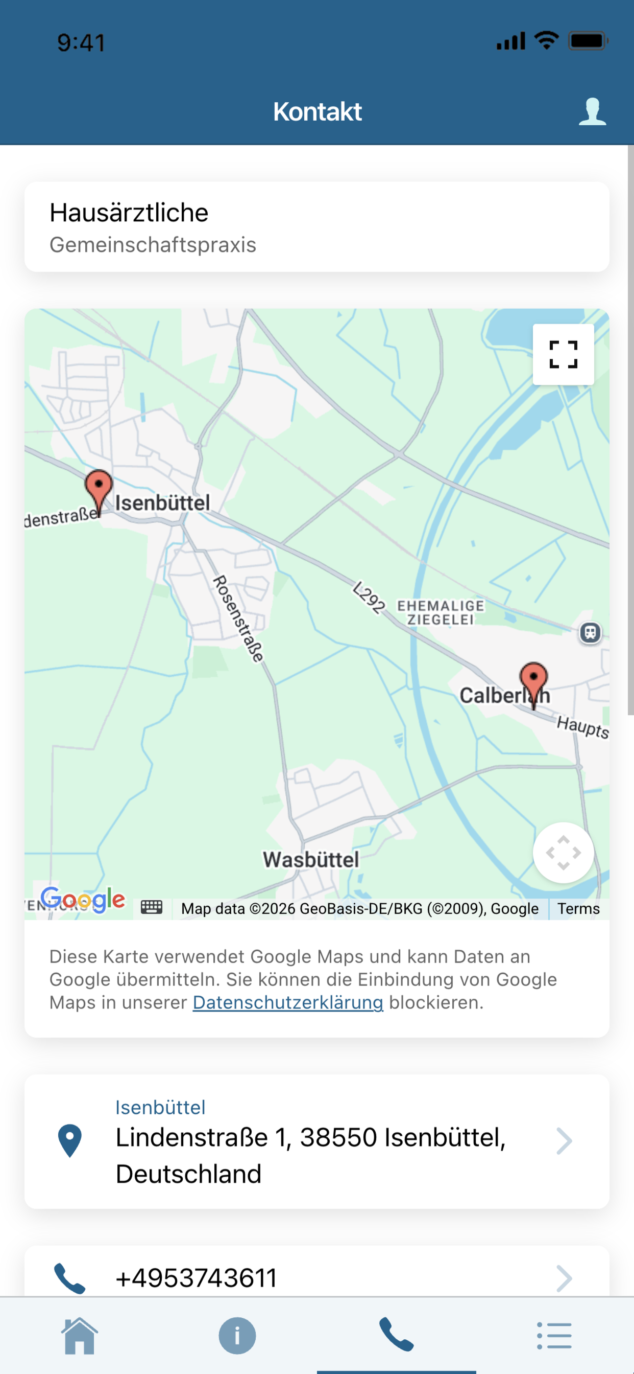 Hausarzt Isenbüttel, Calberlah