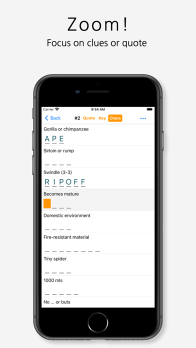 Acrostic Crossword Puzzles Screenshot