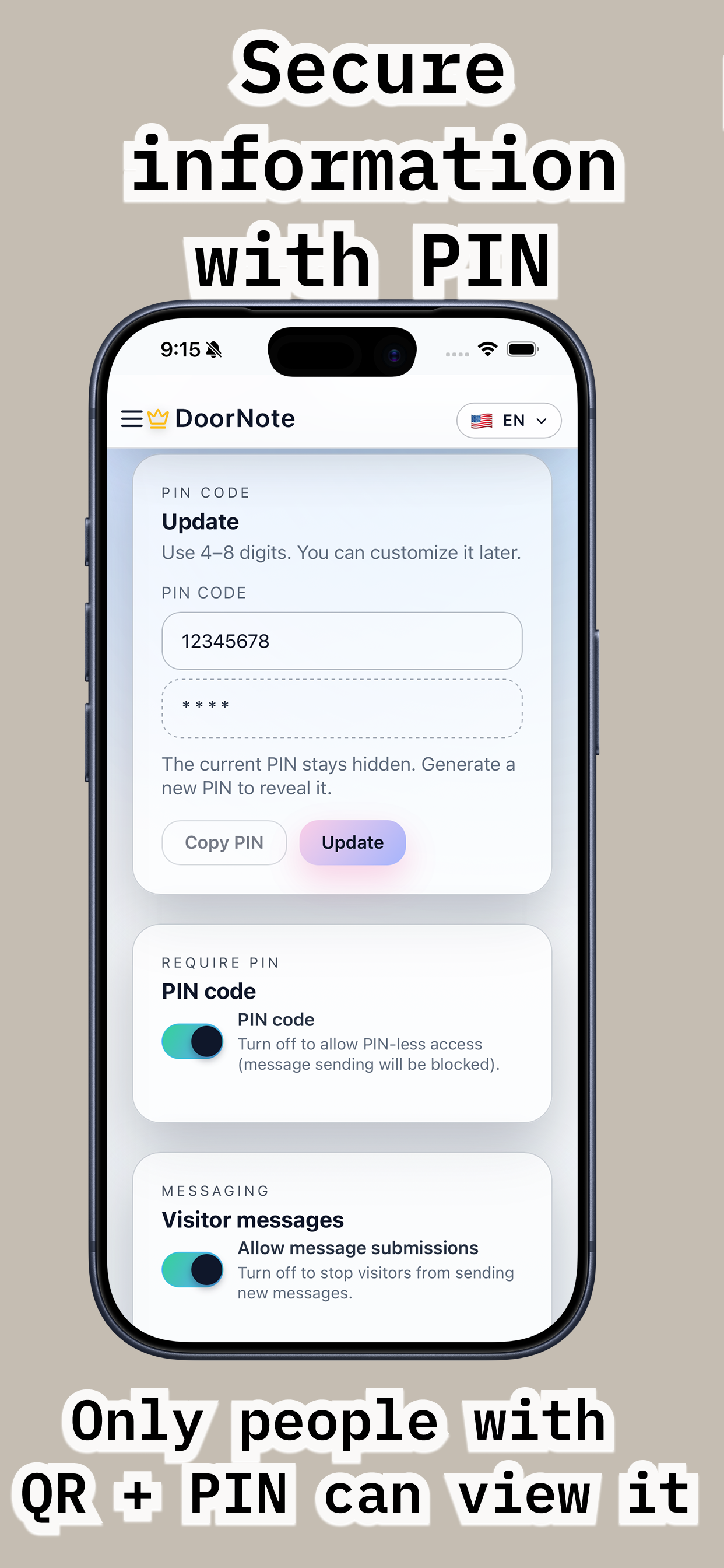 DoorNote - QR Notes & Messages