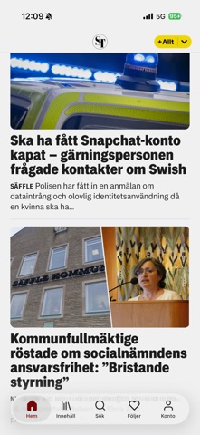 Säffle-Tidningen Nyheter screenshot