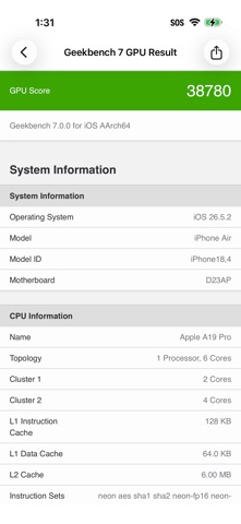 Geekbench 7 Screenshot 5 of 5