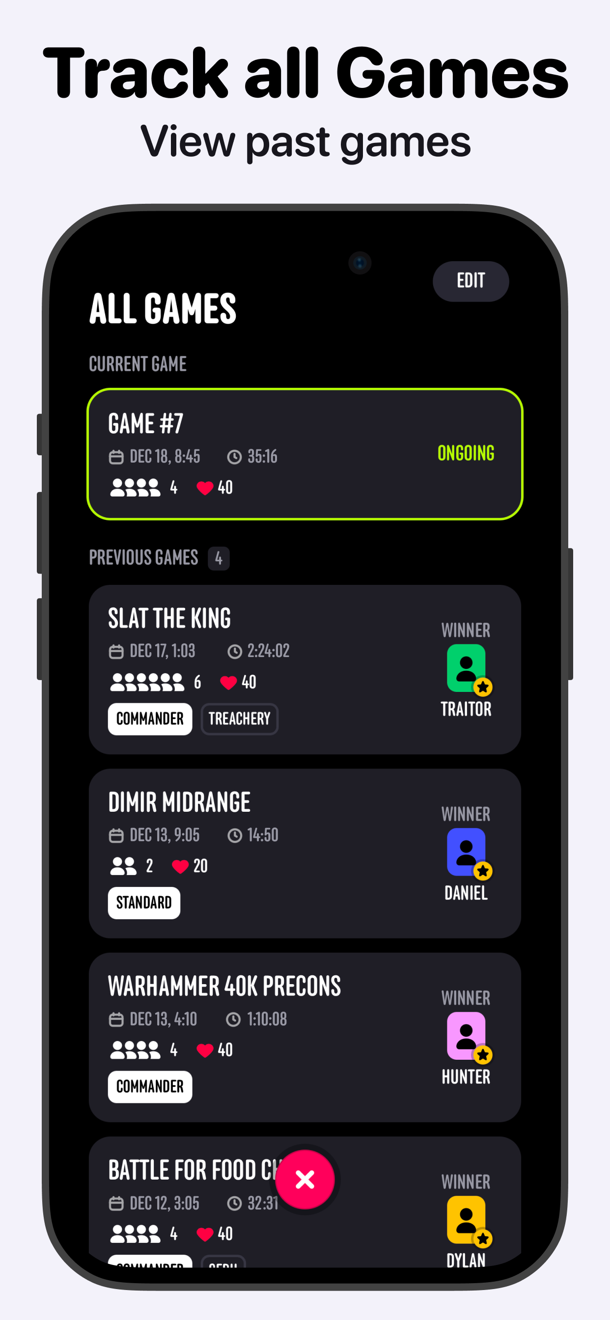 MTG Life Counter App: Lotus