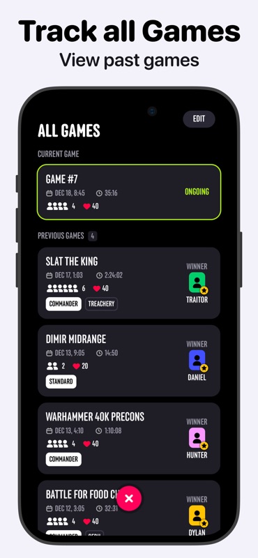 MTG Life Counter App: Lotus screenshot 9