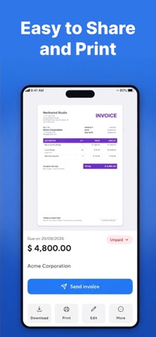 Invoice maker: Bill estimate Screenshot 3 of 6
