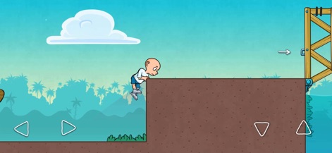 Plonky - Witness Plonky navigating a basic platform challenge and interacting with on-screen directional controls.