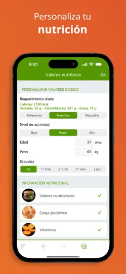 Captura de pantalla de Guía De Alimentación Natural en iPhone 5