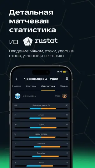 Скриншот ФНЛ: результаты матчей, футбол на iPhone 5