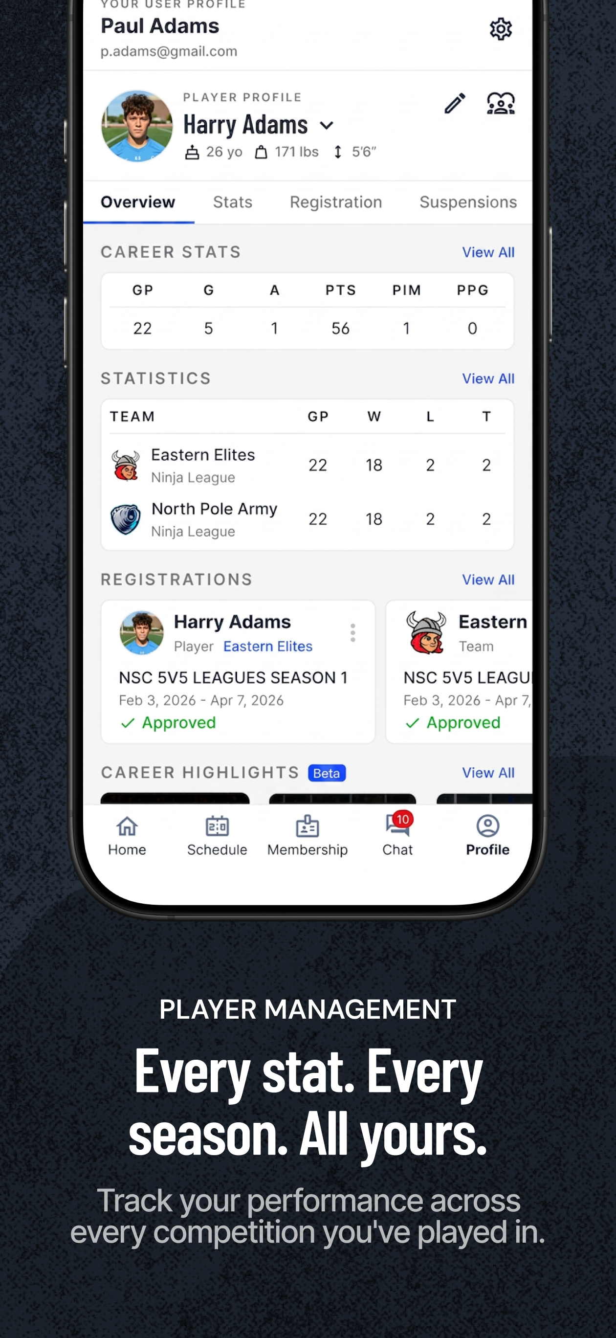 Canlan Sports Stats screenshot 3