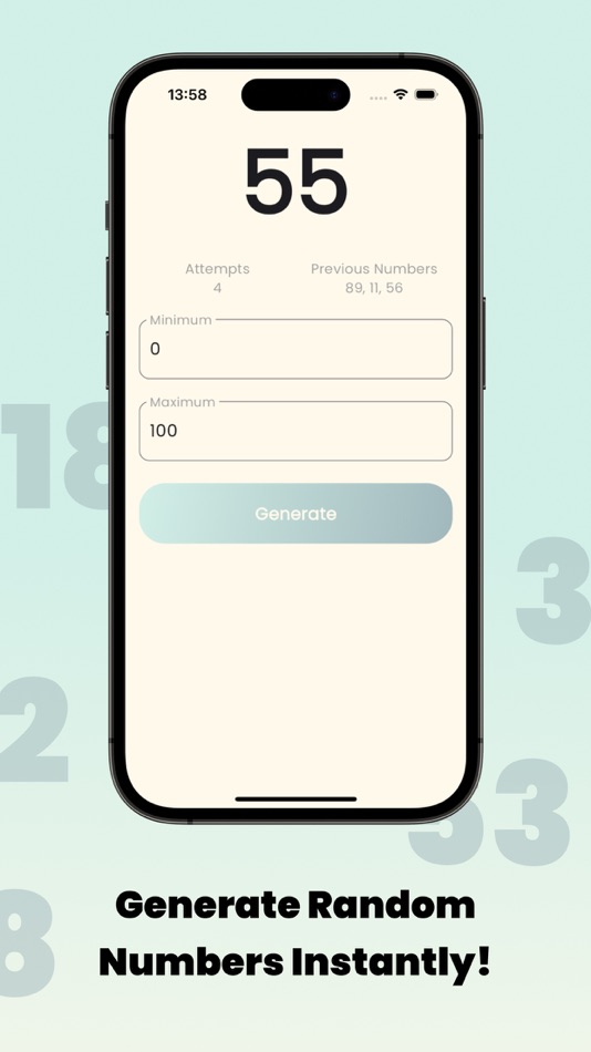 #2. Random Number Generator Max (iOS) Von: Ergodic Technologies Bilisim Limited Sirketi