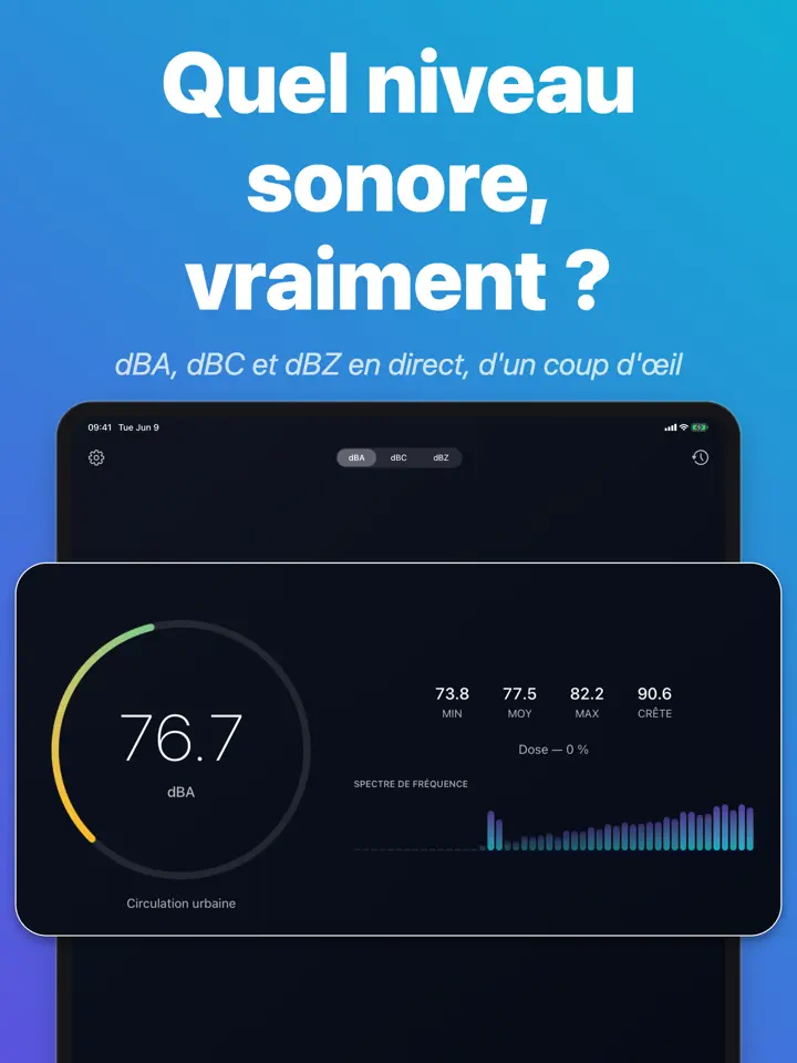 dB Meter Pro sur iPad : capture d’écran 1 sur 5