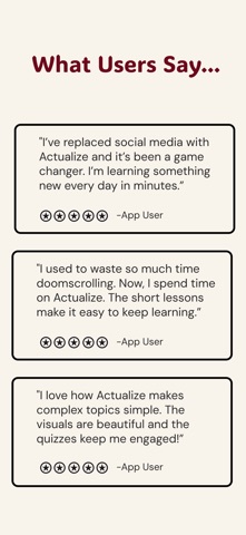 Actualize: Daily Microlearning screenshot